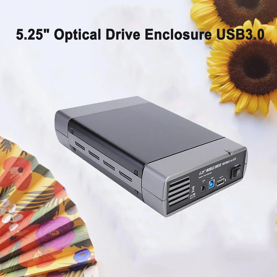 5.25 inç optik sürücü muhafaza USB3.0/2.0 SATA abd/ab adaptörü