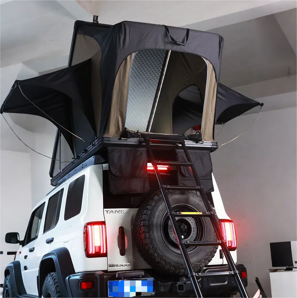Luxury Single Layer Waterproof Roof Top Customized Portable For Outdoor Camping-Oxford Fabric And Ladder Accessory