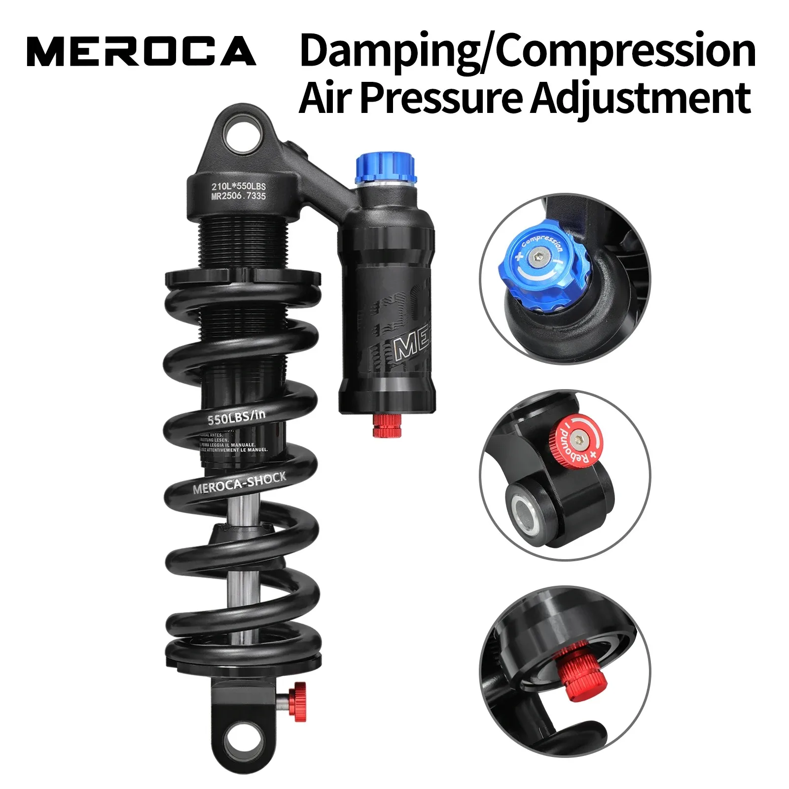 MEROCA RCT2 горный велосипед mtb Downhill DH задний амортизатор 190 мм 210 мм 230 мм 550 фунтов новый тип модели