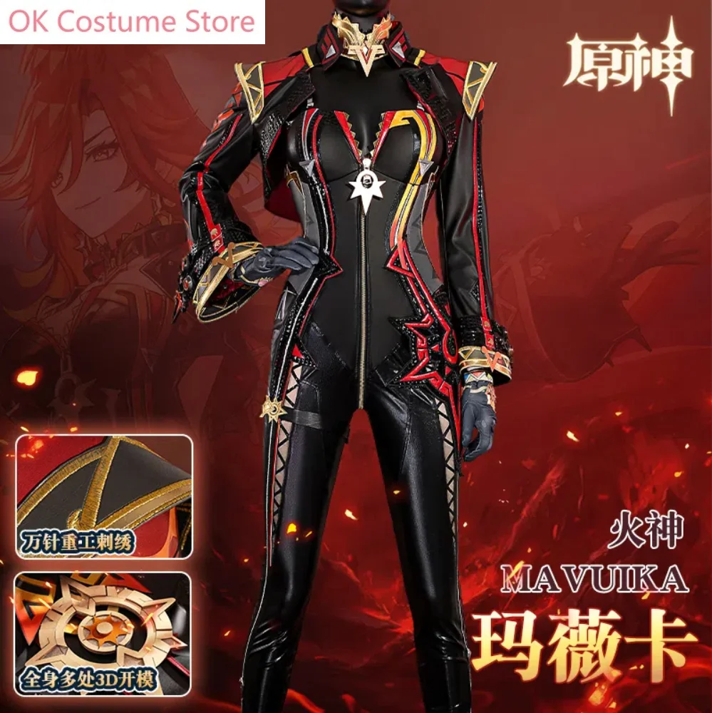 Genshin Impact Mavuika Pyro Archon Cosplay Costume Cos Game Anime Party Uniform Hallowen Play Role Clothes Clothing