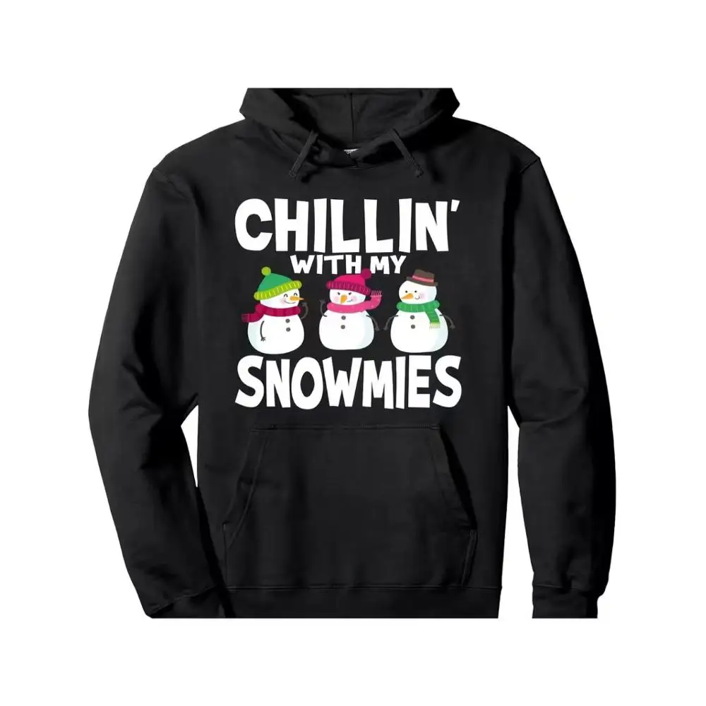 

CLOOCL Модная мужская толстовка с капюшоном на осень и зиму с принтом «Расслабьтесь с моими снежными друзьями» и рисунком снеговика, незаменимая вещь для дома и улицы