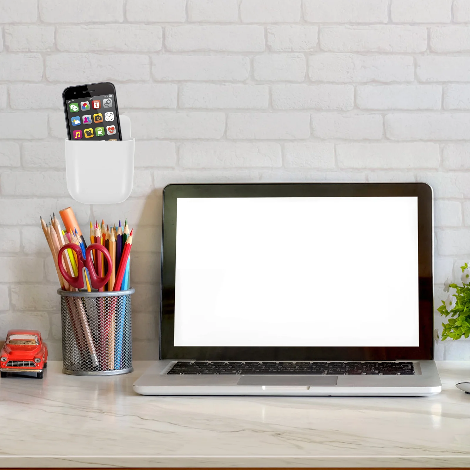 3 Pcs Phone Stand Multifunction Office Control Holder Wall