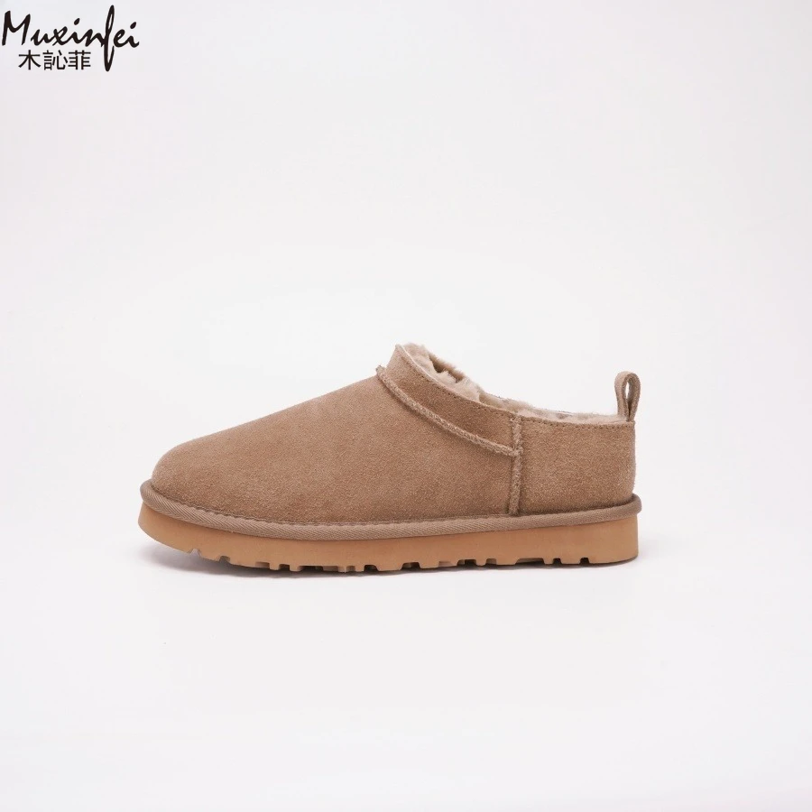 2025 Winter New Women's Fashionable Comfortable Casual Classic Mini Sheepskin Wool Integrated Snow Boots Short Cotton Shoes