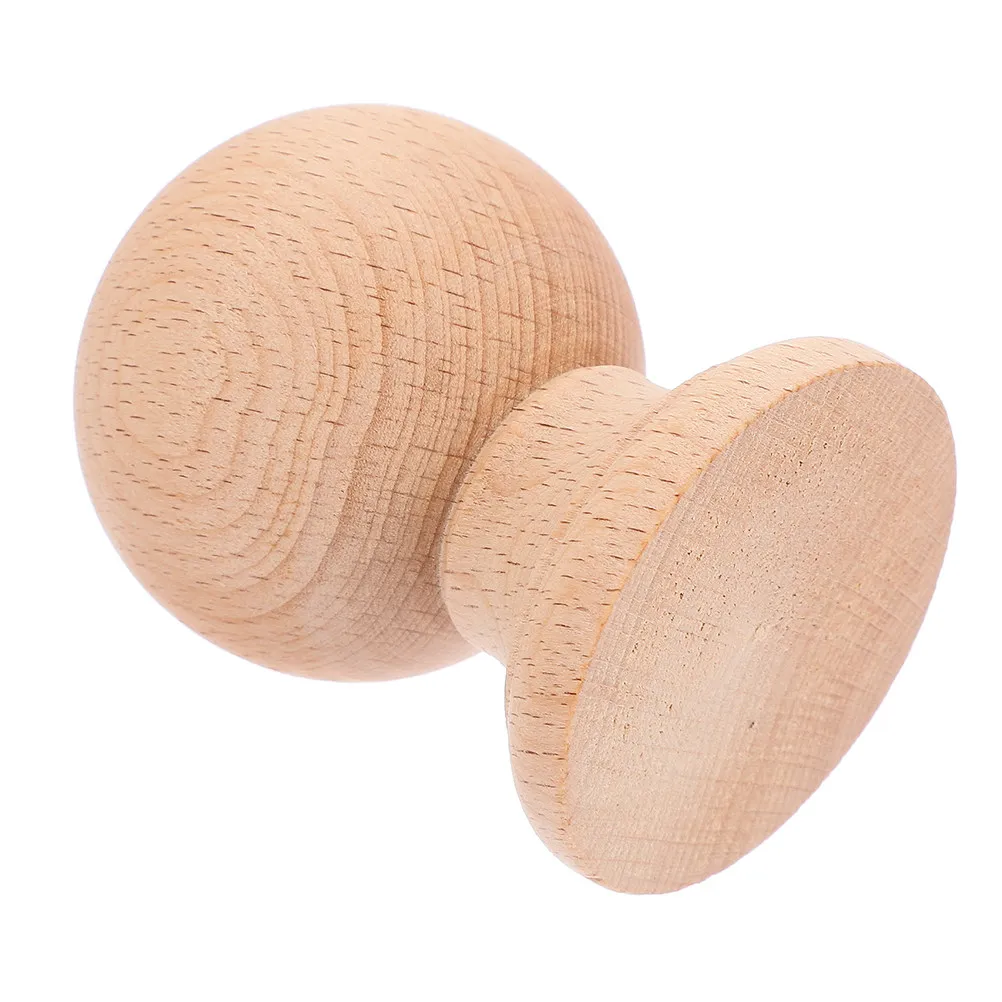Small Wood Finial Hardwood Round Replacement Finials for Furniture Staircase Crafting Roman Design Bed Post Flagpole