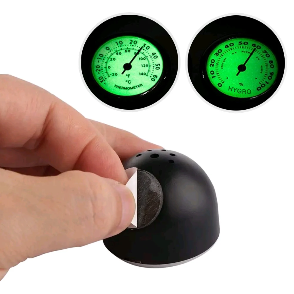 1pc Universal Car Luminous Hygrometer Car Dashboard Decorative Thermometer Car Instrument Panel Watch Auto Interior Accessories