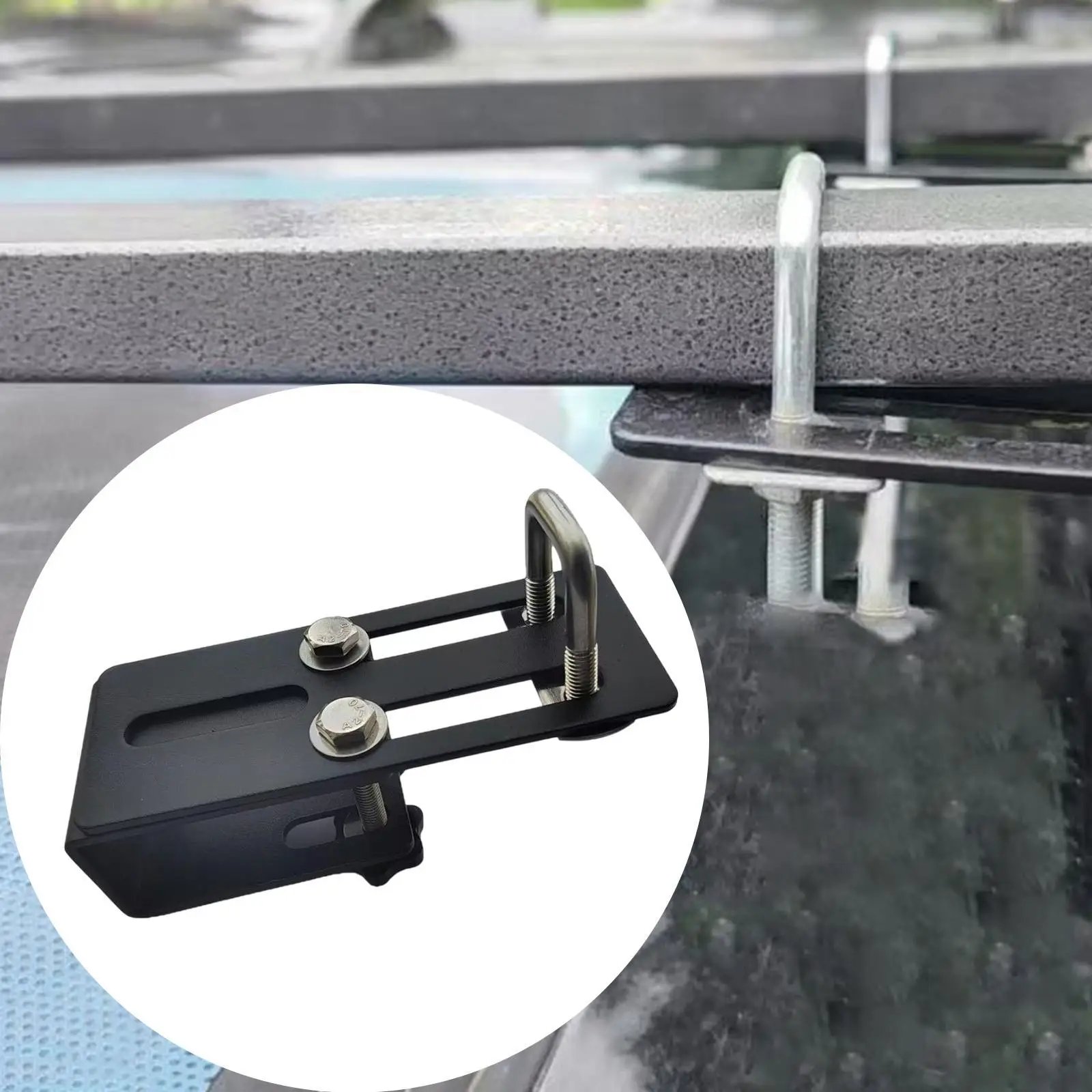 

Зажим для монтажного кронштейна на крышу автомобиля, черный, прочный, строительные запасные части, простая установка, премиум-класс, заменяет металлический аксессуар