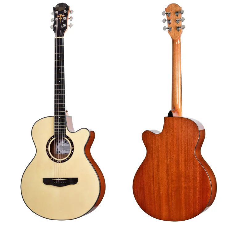 Aceptar Oem precio barato 40 pulgadas guitarra acústica para principiantes guitarra popular colorida
