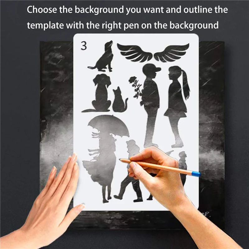 24 Uds. Plantillas de pintura de Mandala, plantillas de dibujo de animales perfectas, tablero hueco para arte de pintura DIY