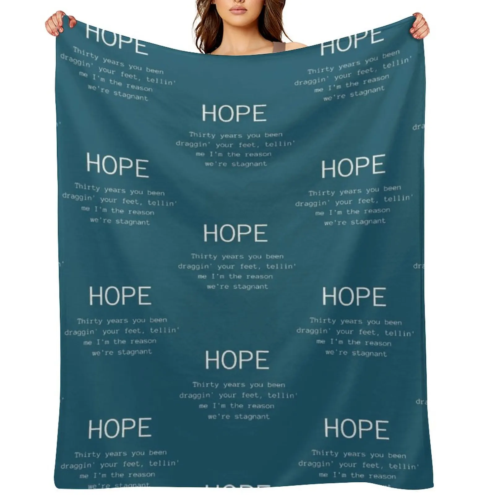 

Nf Hope Throw Blanket for sofa Summer Vintage Flannel Fabric Blankets