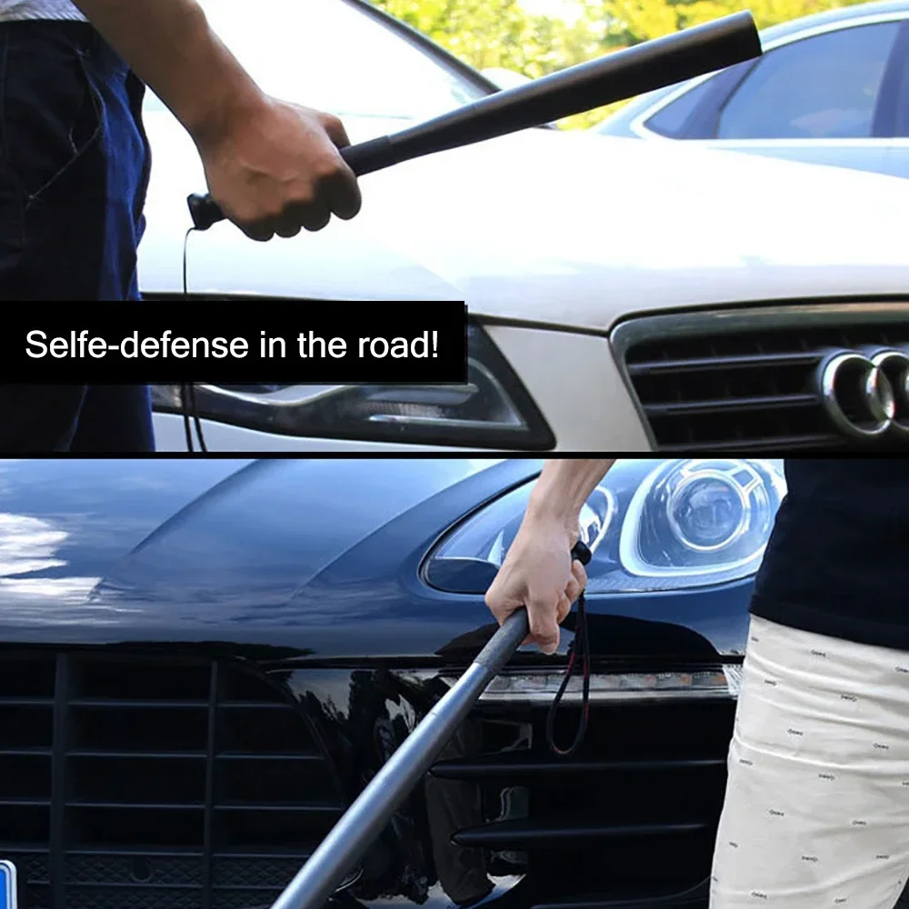 49/41cm 자기 방어 손전등 스틱 알루미늄 합금 야구 방망이 손전등 야외 안전 생존 장비 토치 라이트 스틱