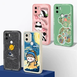 Phone Case For Redmi A1 A2 Plus A1+ A2+ Cute Girl Smooth Liquid Protective Back Cover For RedmiA1Plus RedmiA2+ Funda Shell Coque