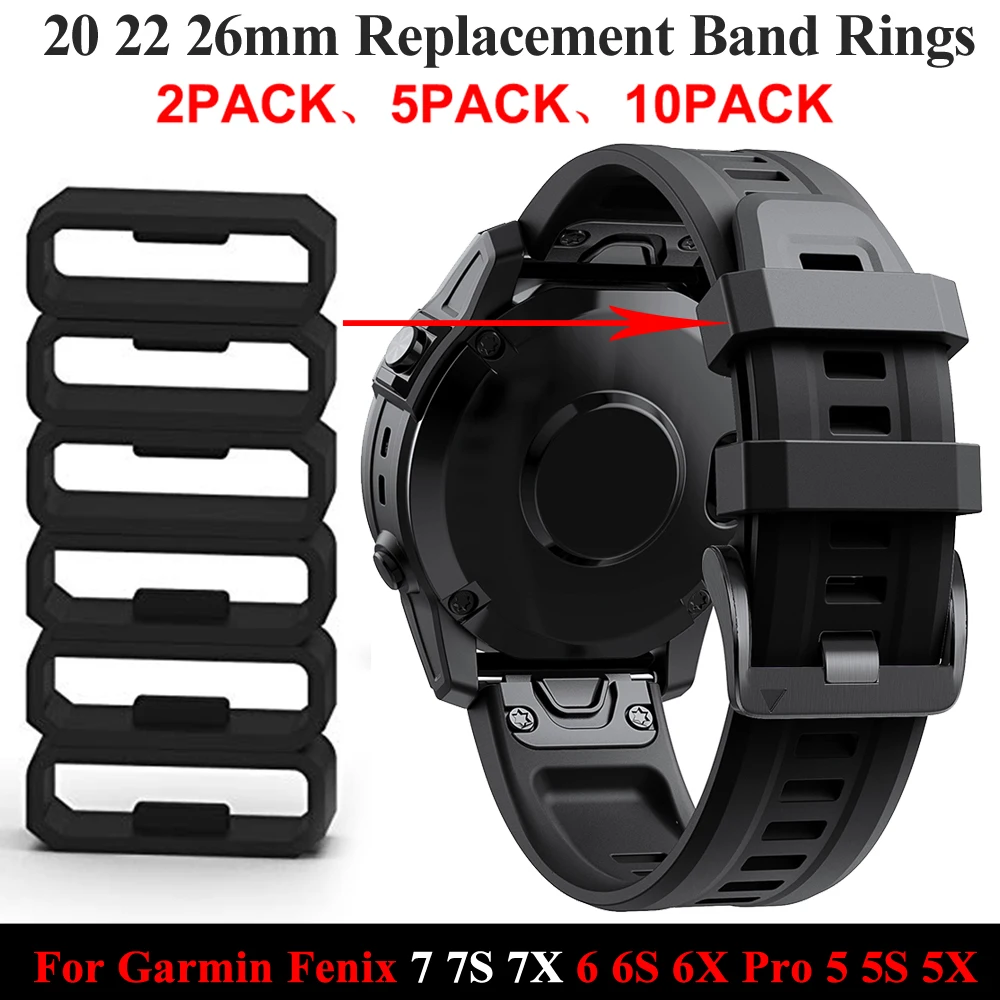 ซิลิโคน Keeper สำหรับ Garmin Fenix 7 7S 7X 6 6X 5X สายคล้องห่วงยาง Forerunner 245 645 smartwatch สร้อยข้อมือ
