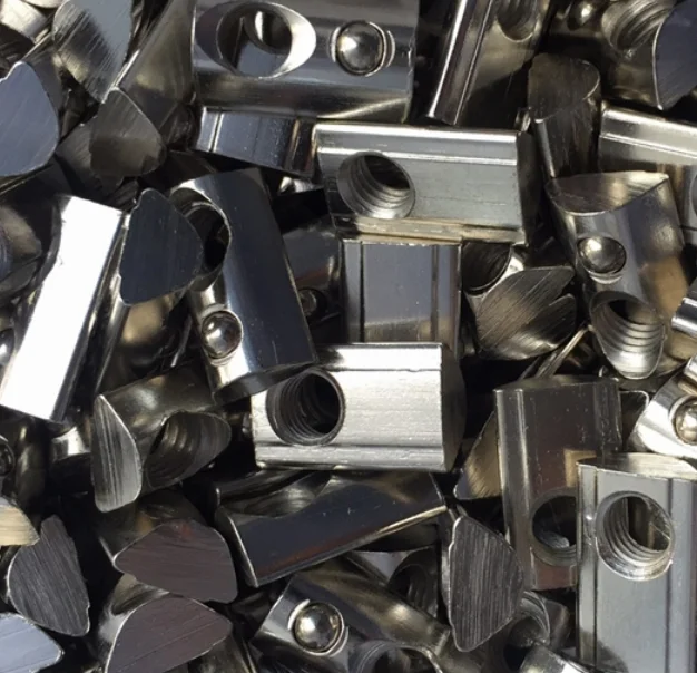 50/100PCS M3 M4 M5 M6 Roll in Spring T-nut with Ball for Aluminum Extrusion with Profile 2020 Series Aluminum Profile Groove 6