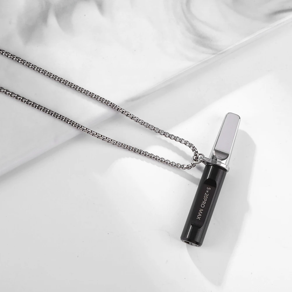 Breathing Resistance Whistle Necklace Meditation Whistle Necklace Meditation Jewelry for Anxiety & Stress Relief for Adults