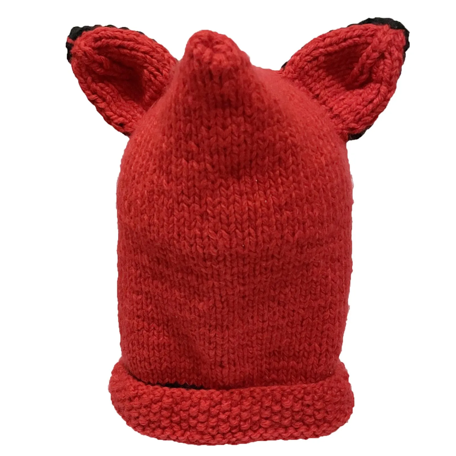 BomHCS Winter Girls Fox Scarf Cap Collar Wool Knitted Baby Children Hooded Hat