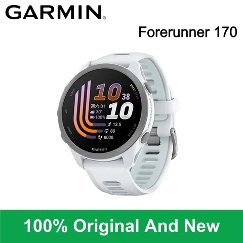 Умные часы Garmin Forerunner 170 с GPS, 1.2'' AMOLED-дисплеем, до 10 дней автономной работы, расширенные функции тренировок, более 80 встроенными спортивными приложениями