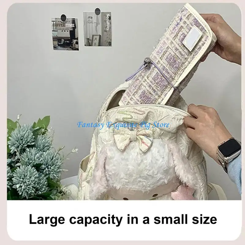 Canvas Jewelry Organiser For Necklaces Earrings Accessories Storage Container With Multiple Compartments