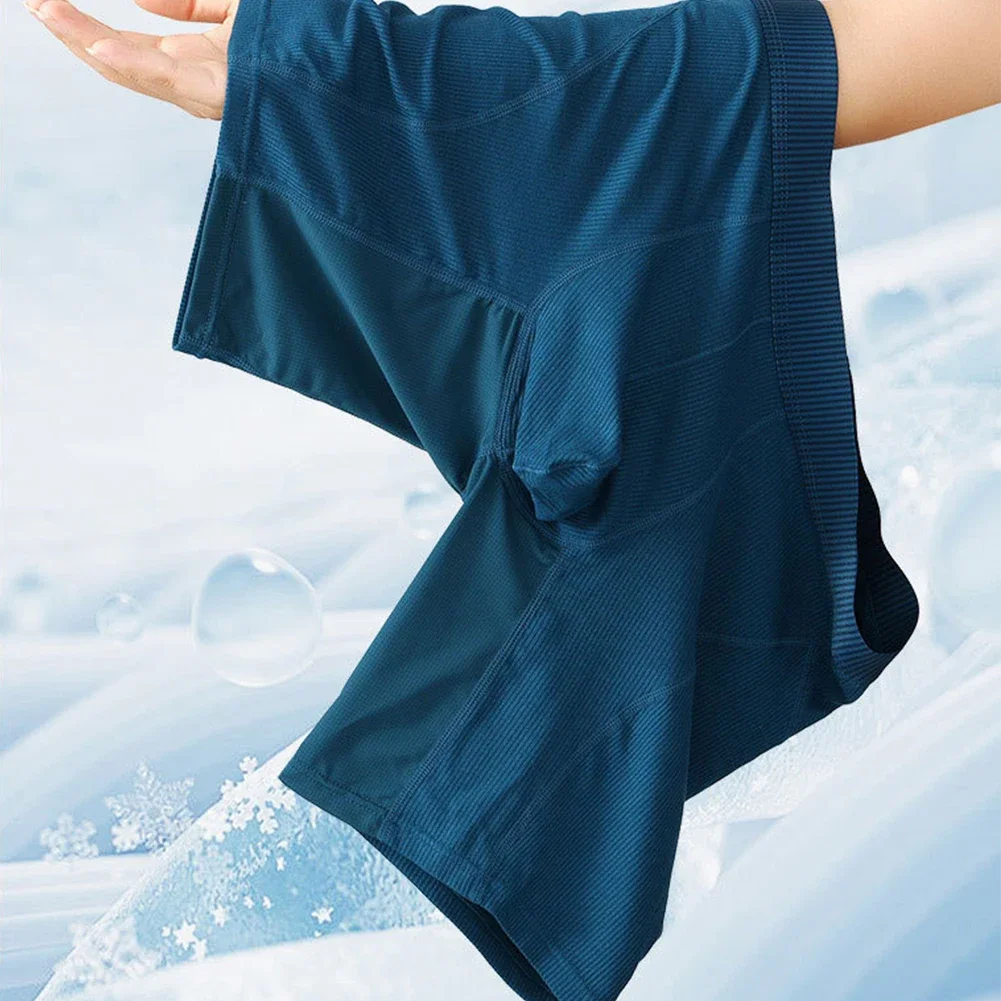 

Men Solid Underpants Elastic Tight Slim Boxer Shorts Panties Breathable Seamless Lingerie Middle Waist Trunks Color Underwear