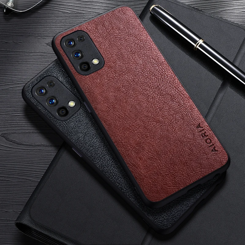 Case For Realme 7 Pro K7X Q2 Simple Design Luxury Leather Business Cover For Realme V5 Case