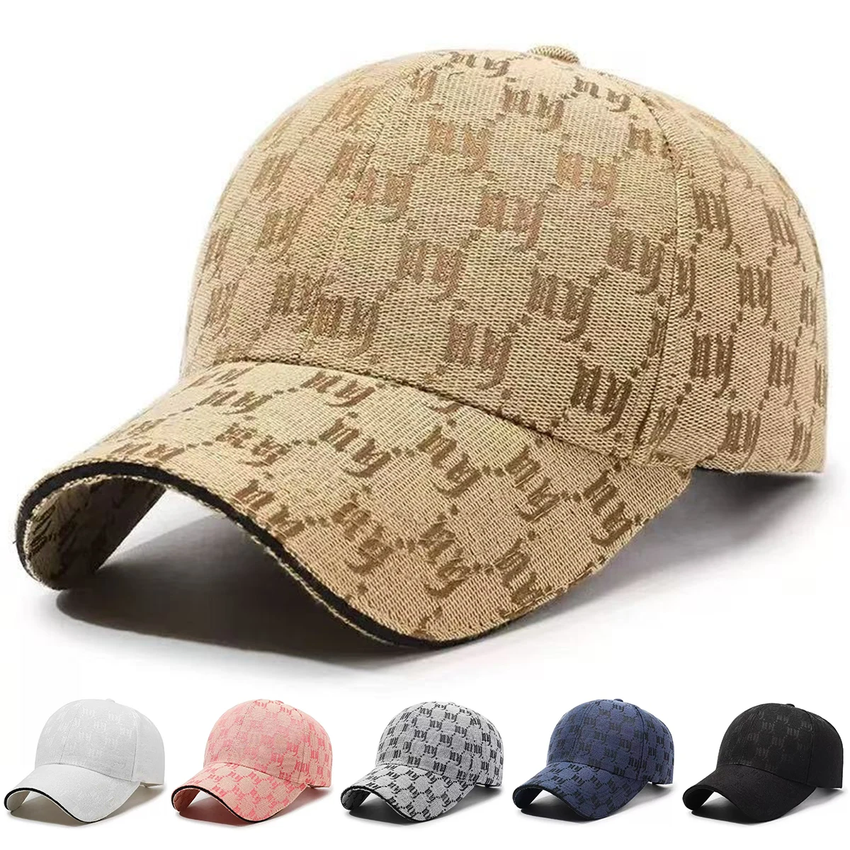 Unisex-Baseballmützen mit NY-Buchstaben-Aufdruck, für Frühling und Herbst, verstellbare Freizeithüte für den Außenbereich, Sonnenschutzhut, Sportmütze