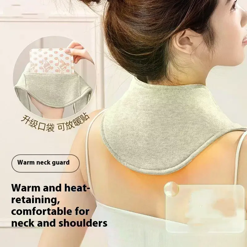 All-Season Scarf Soft Comfortable Warm Scarf For Men Women Neck Wrap Breathable Quick-Drying Neck Warmer With Pocket