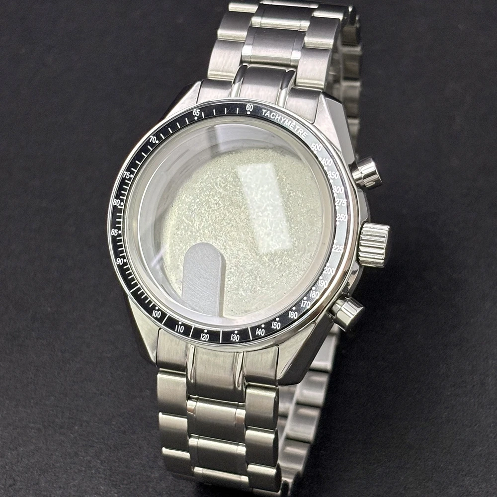 Japan VK63 Case Moon Metal Case Quartz Chronograph Case Moon Watch Mission Watch Suitable For VK63 Movement Mod Watch Case