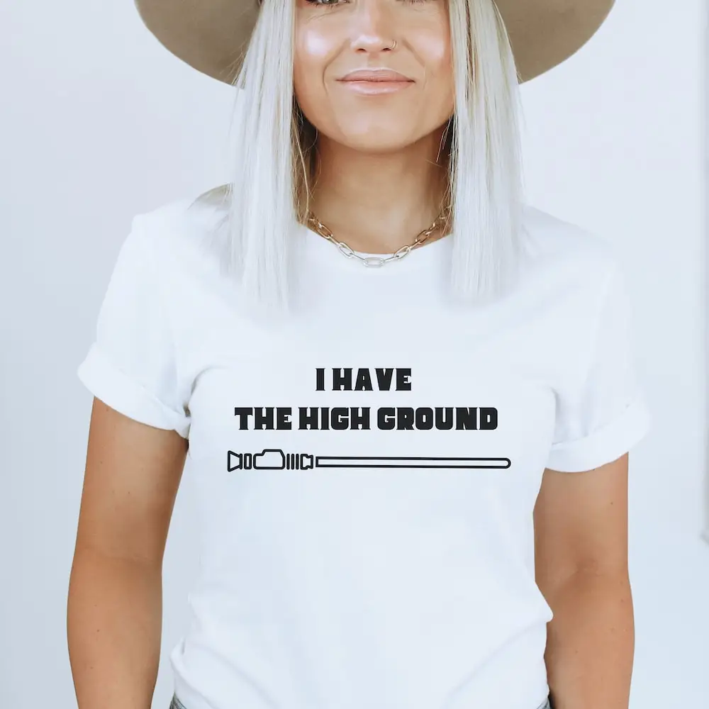 I Have The High Ground Obi Wan Kenobi Movie Quote Shirt Light Saber Softstyle T