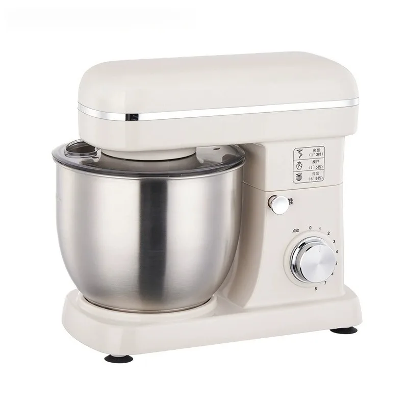 Chef and machine for home use. Fully automatic new small flour kneading machine. Egg beating and cake baking