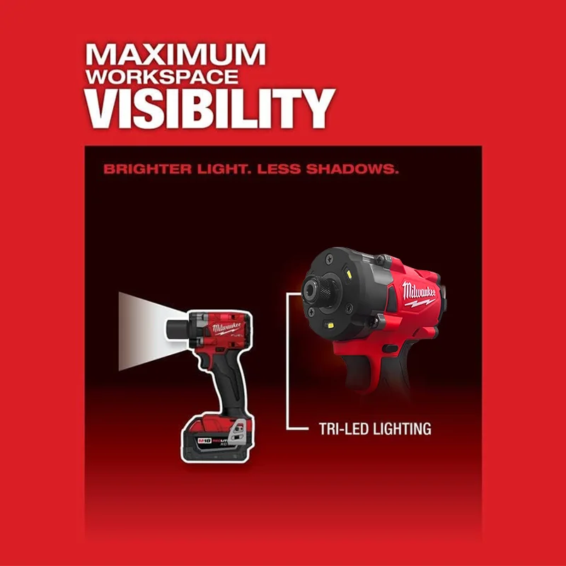 Milwaukee 18V obeng Impact tanpa kabel, alat listrik obeng kunci Impact 1/2 baterai Lithium dapat diisi ulang Motor 300NM