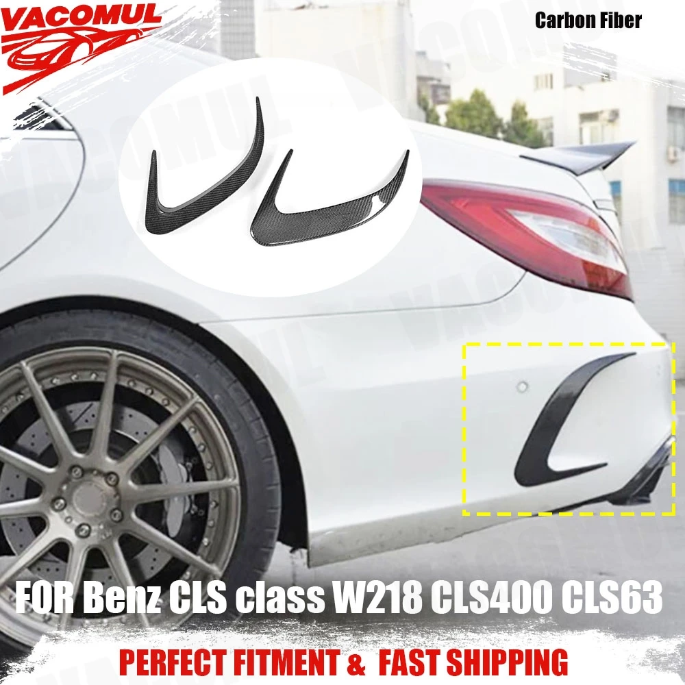 

VACOMUL Real Carbon Fiber For Benz CLS Class W218 CLS400 CLS500 CLS63 2015-2017 Rear Splitters Fins Car Exterior Accessories