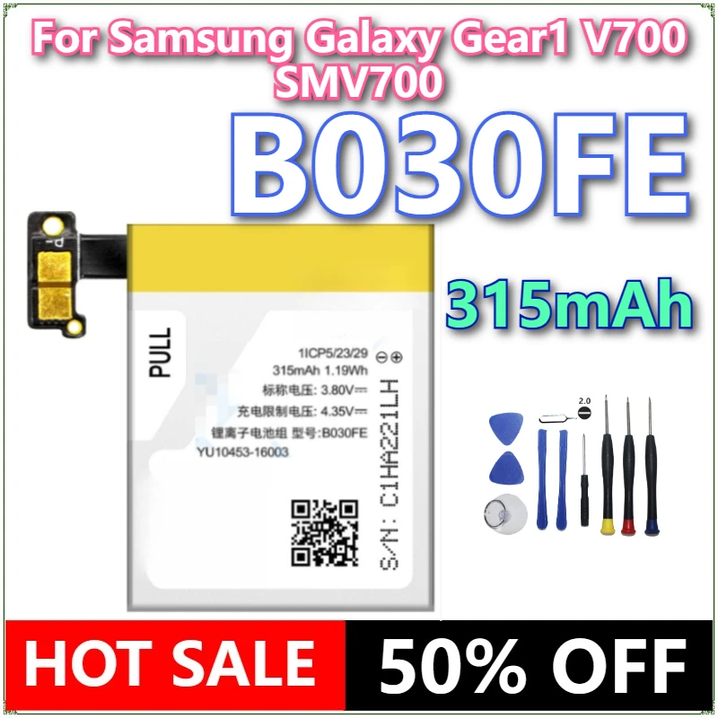 

Brand New B030FE 315mAh High Quality New Battery For Samsung Galaxy Gear1 V700 SMV700 Powerful Watch Batteries + Tools