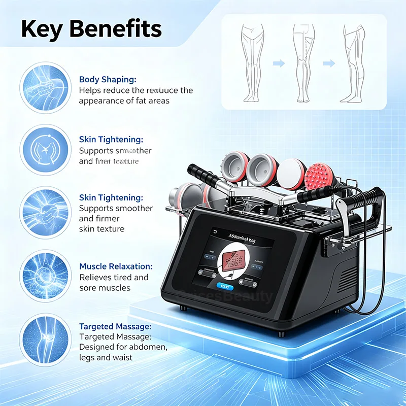 Portable 10 In 1 Body Massage Machine Weight Loss Fat Removal Vibration Abdomen Slimming Device Body Sculpting System