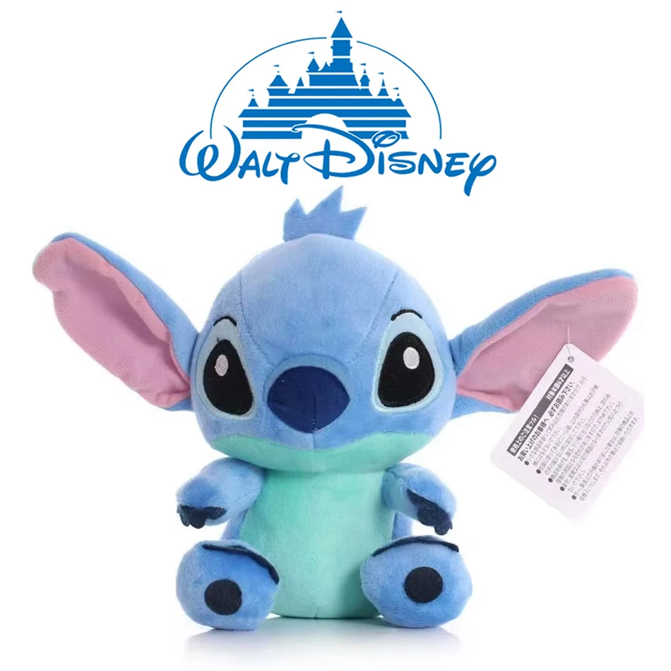 Disney 18cm Oryginalny Pluszowy Stitch z Filmu dla Dzieci, Model z Kreskówki, Figurki Akcji dla Dzieci, Wypchane Zabawki, Zawieszka, Prezent