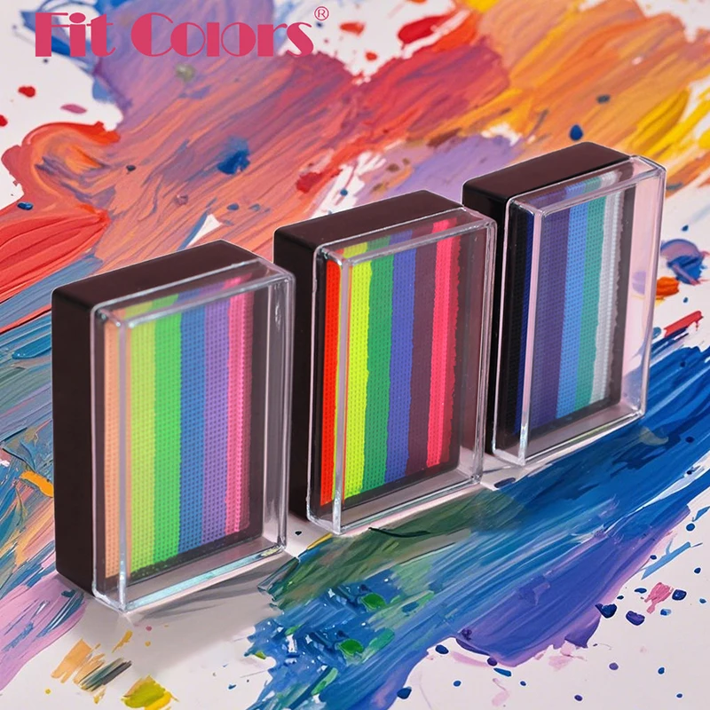 لوحة طلاء الوجه بألوان قوس قزح للأطفال، لوحة مكياج فنية مسرحية قابلة للذوبان في الماء، صبغة بيضاء للوجه والجسم #6