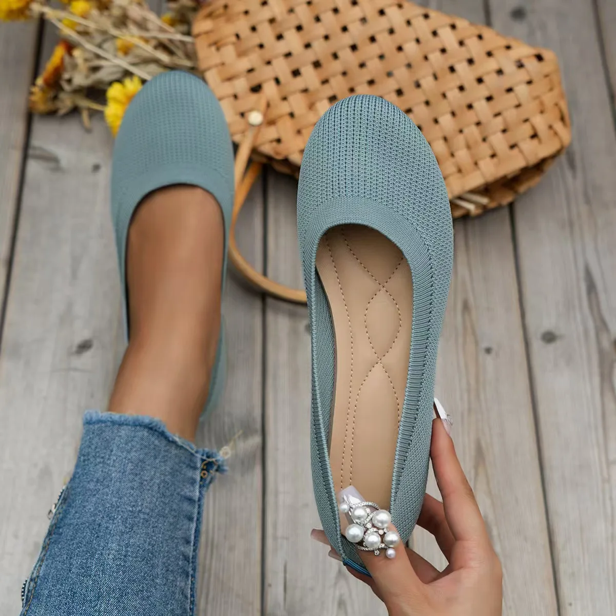 

Women's Breathable Flat Shoes,Mesh Surface Shallow Casual Shoes,Fashion Soft Sole Lightweight Summer Footwear zapatos de mujer