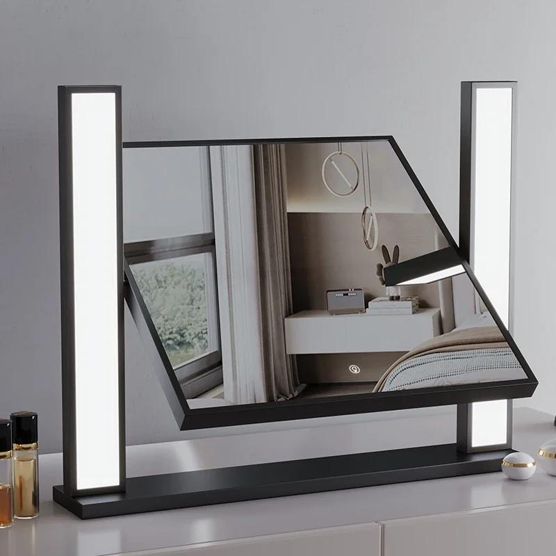 High definition ultra-white intelligent voice makeup mirror with lamp desktop vanity mirror led master bedroom high-end large