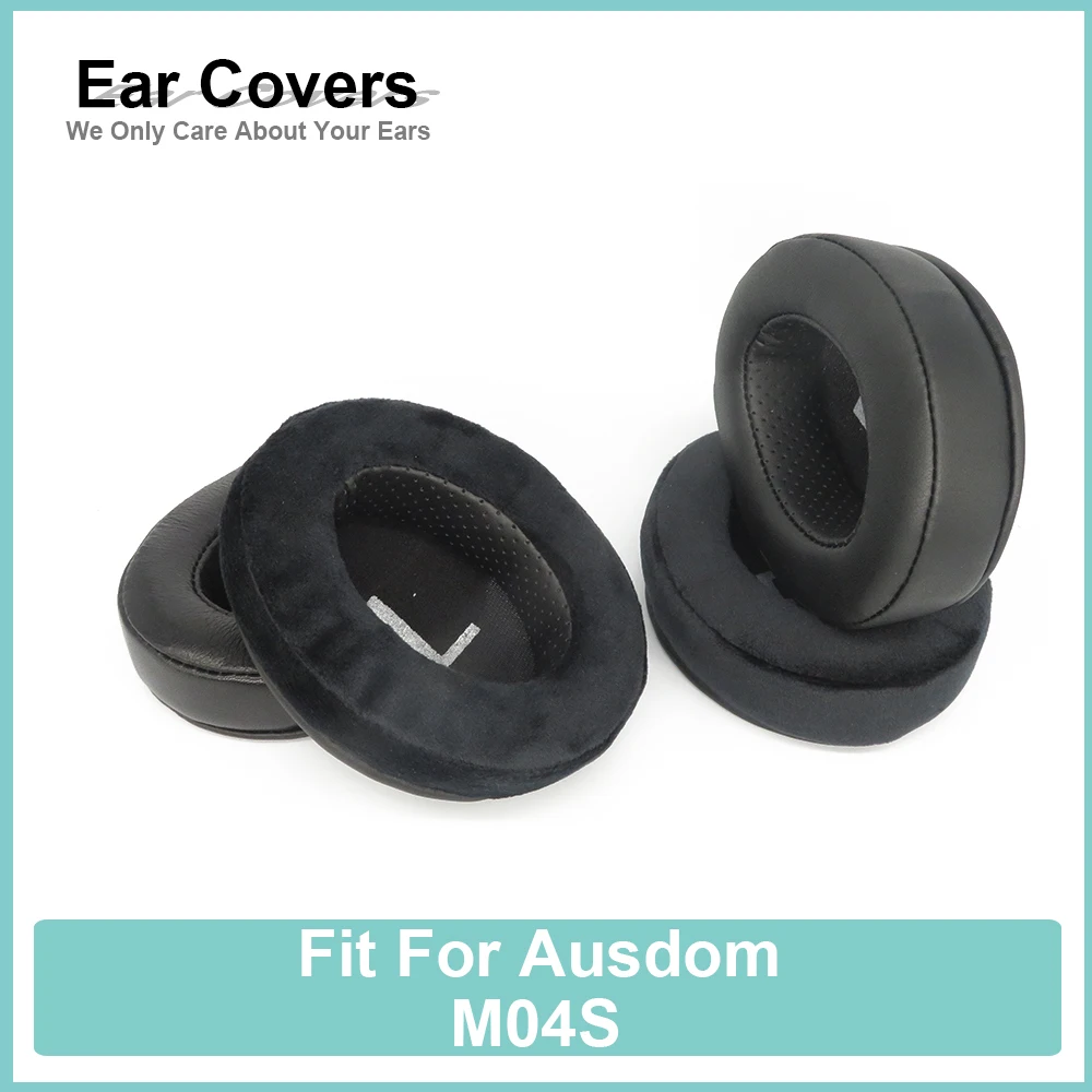 Earpads For Ausdom M04S Headphone Earcushions Protein Velour Sheepskin Pads Foam Ear Pads Black