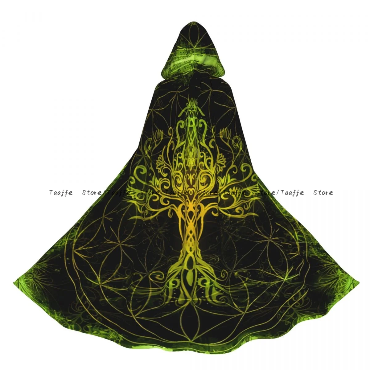 

Унисекс плащ на Хэллоуин Yggdrasil Tree Of Life накидка с капюшоном средневековый костюм ведьмы Викка вампир