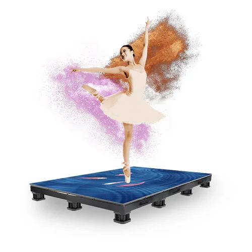 Light And Shadow InteractionHigh Weight CapacityLED Video Floor, Smart Sensing LED Panel, Digtail LED Dance Floor Kiosk LED Smar