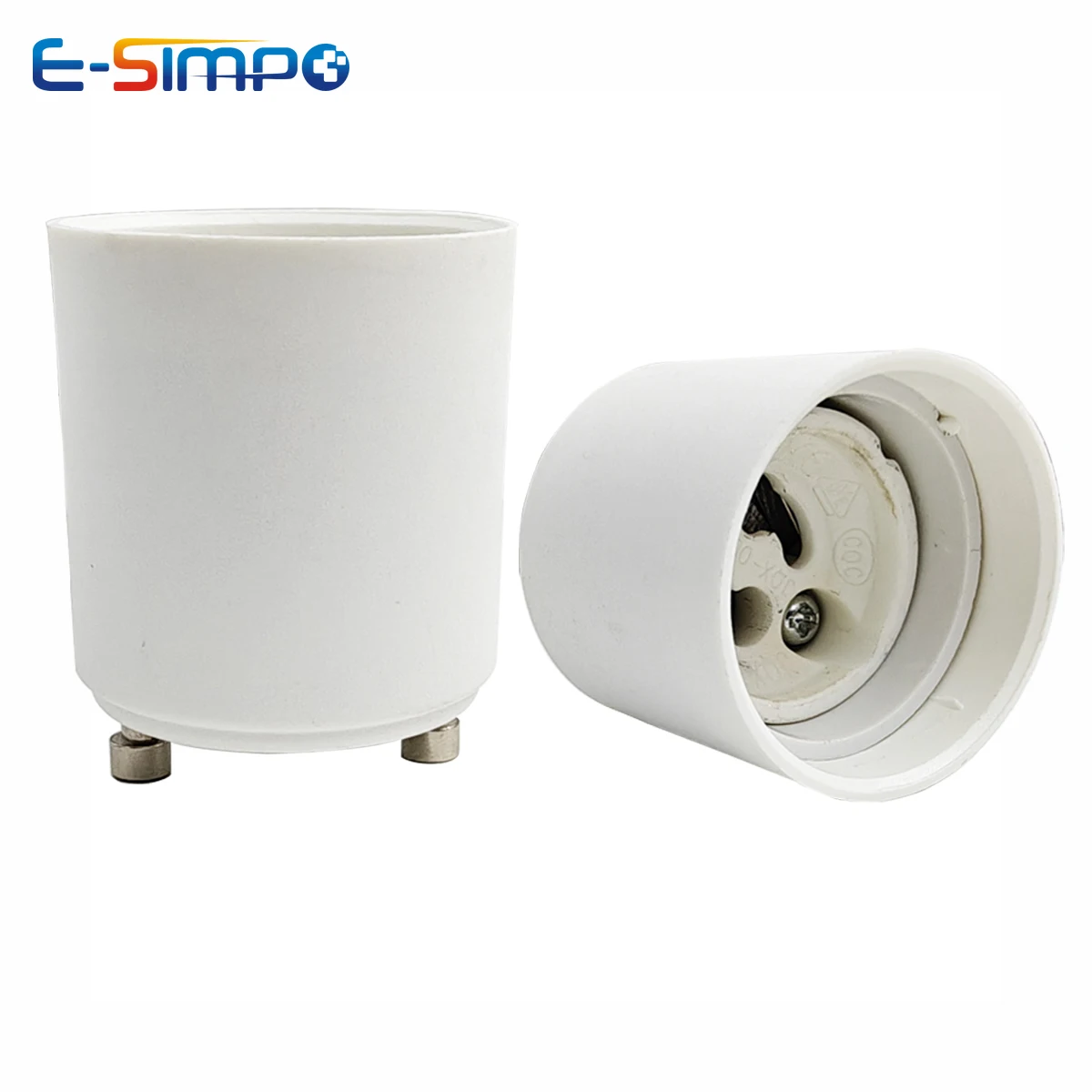 2pcs GU24 To GU10 2 Prong Pin Light Socket Adapter Lamp Holder Converter, Allow You Install Gu10 Lamp In Gu24 Socket