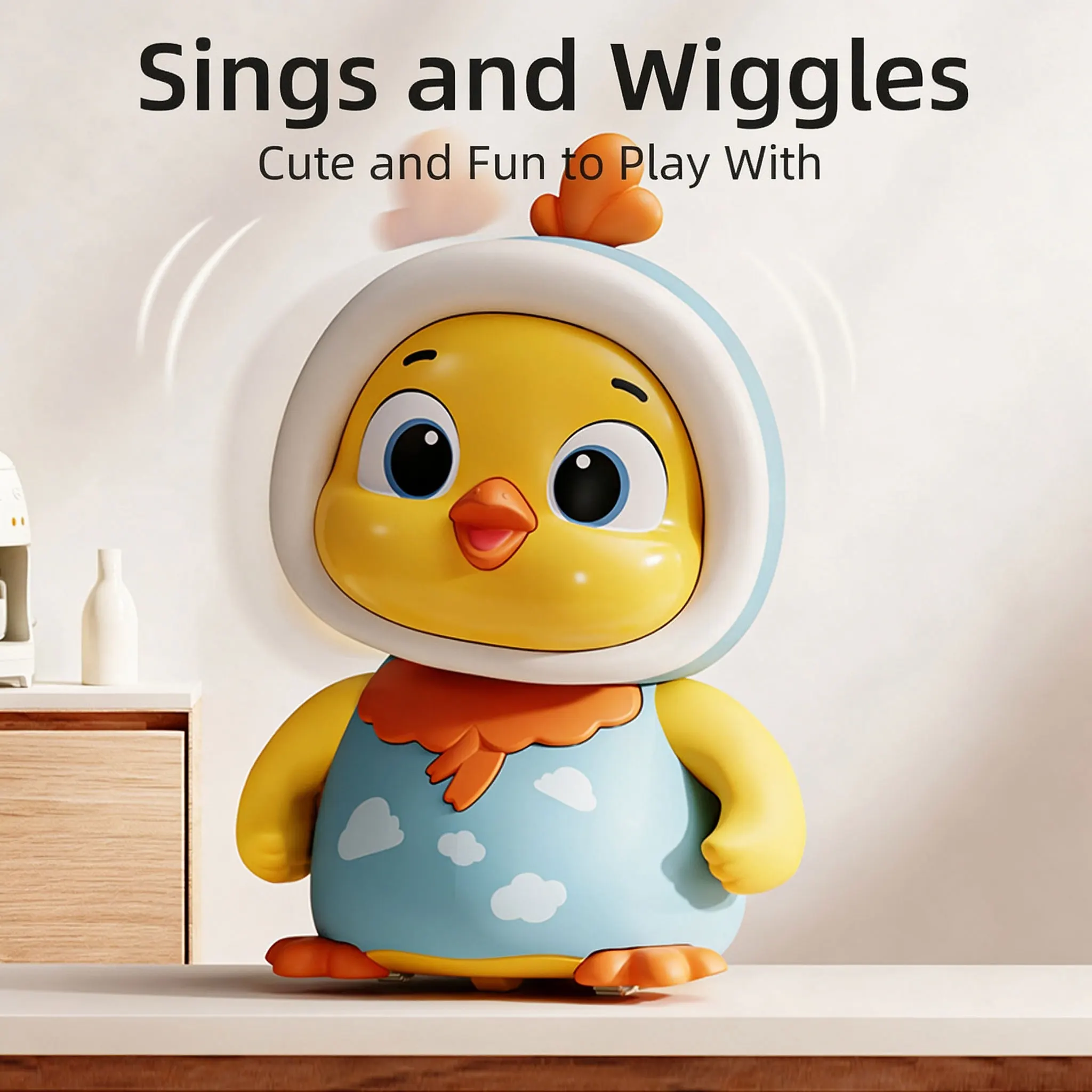 Hens with 3 Chikes Baby Crawling Walking Toys Chinese Musical Early Learning Night Light Toys for Boy Girl Birthday Gift