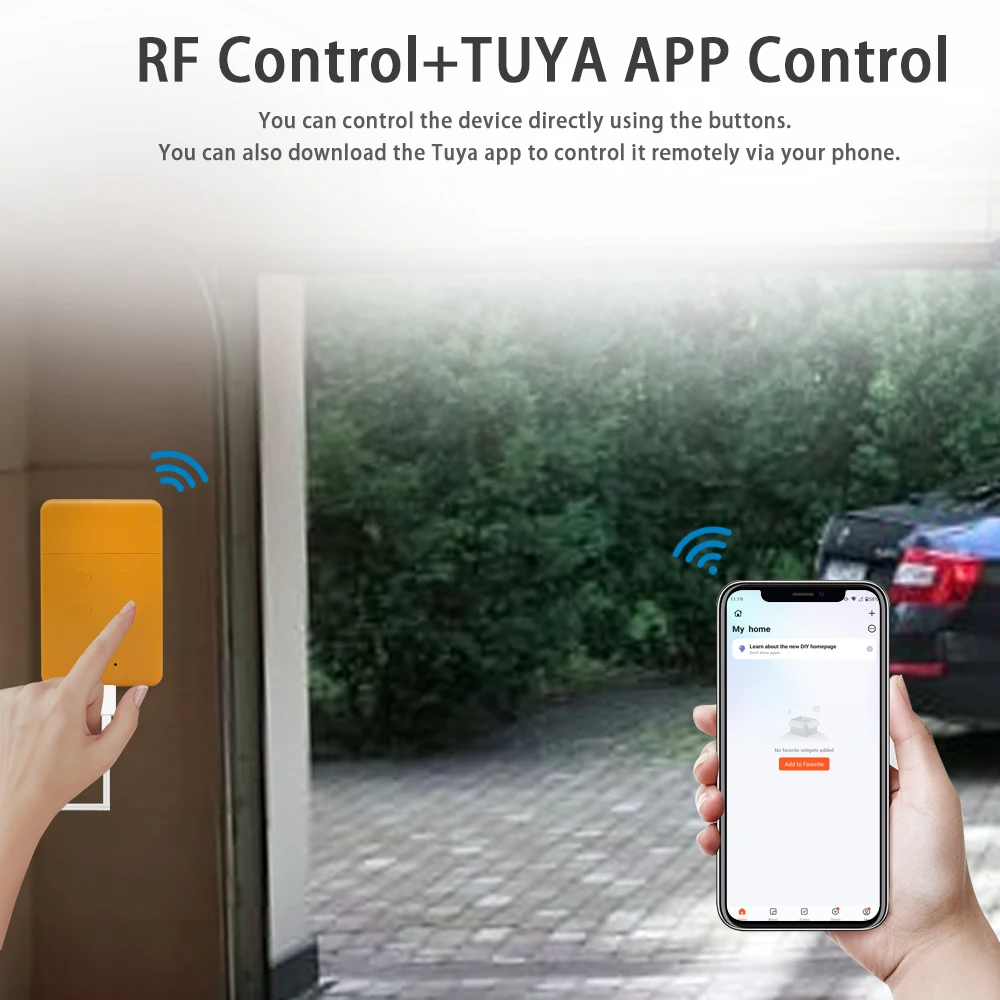 ل Keeloq Wisniowski 433.92 ميجا هرتز الذكية واي فاي التحكم عن بعد تويا RF جسر موصل USB 5 فولت لا الأسلاك مع المحرك المطلوبة اليكسا