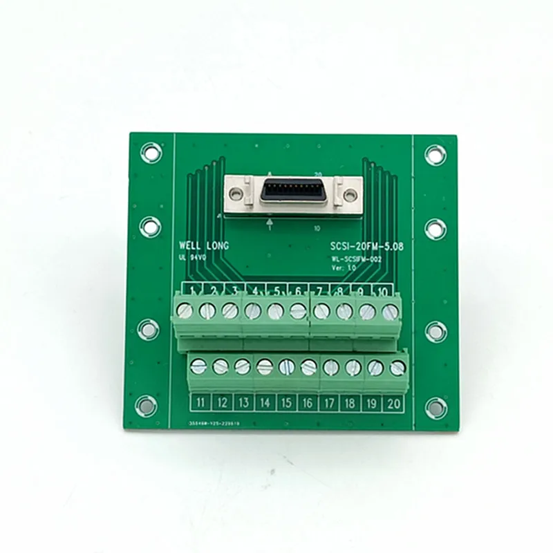 SCSI20P MDR Female Breakout Board, SCSI Terminal Module.