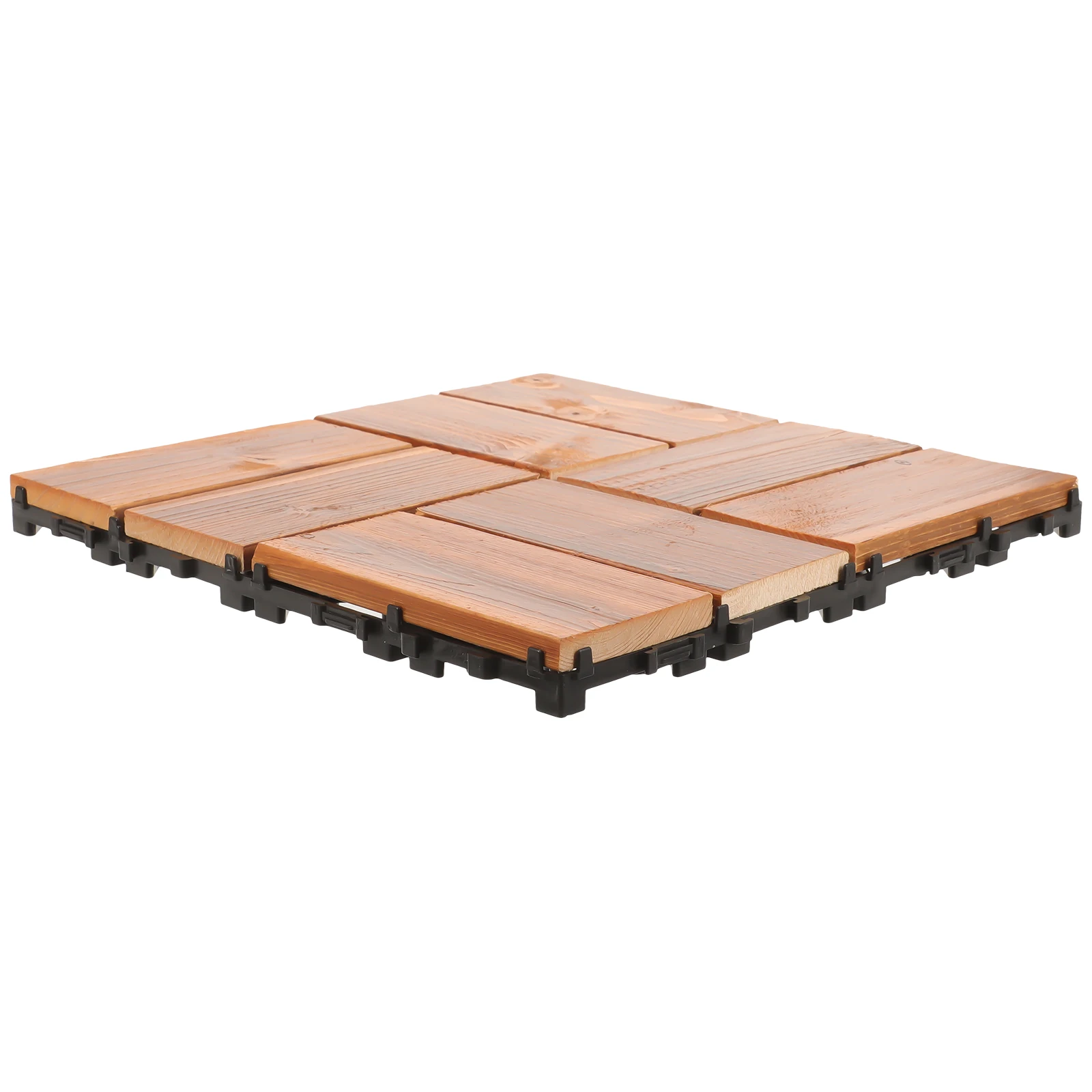 

Anti-Corrosion Carbonized Wood Flooring Interlocking Deck Tiles Outdoor Durable Sturdy Balcony Garden Patio Floor Covering