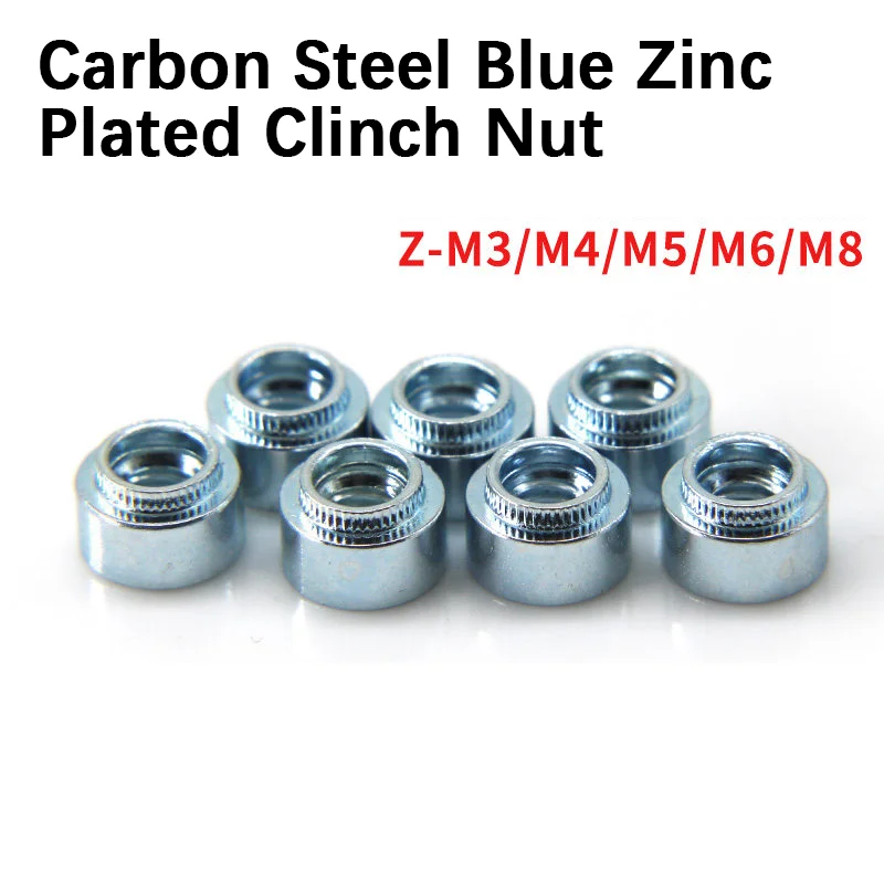 100pcs Carbon Steel Galvanized Blind Rivet Nuts Step Nuts Z-M3/4/5/6/8/10 Industrial Grade Fastening Accessories