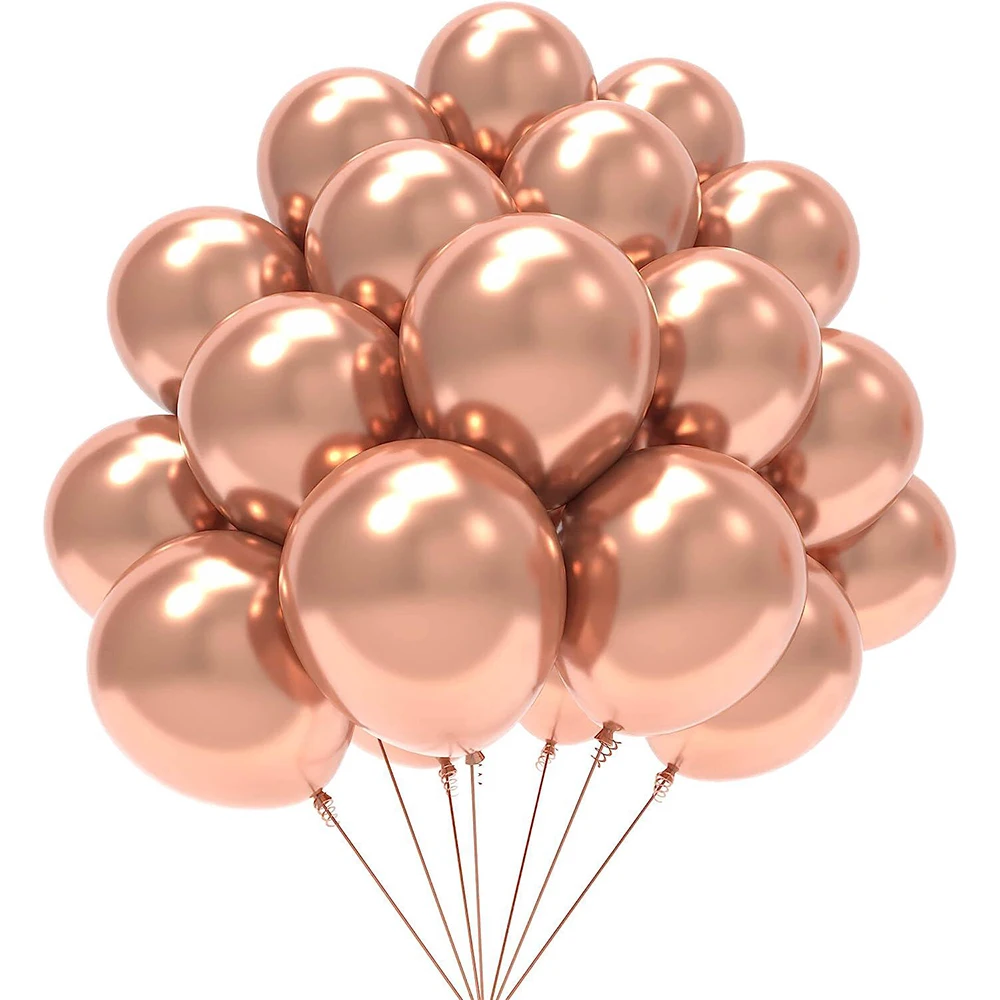 10/20/30 pz Metallic Birthday Decor palloncino metallo argento blu oro rosa lattice Ballon matrimonio Baby Shower decorazione del partito Globos