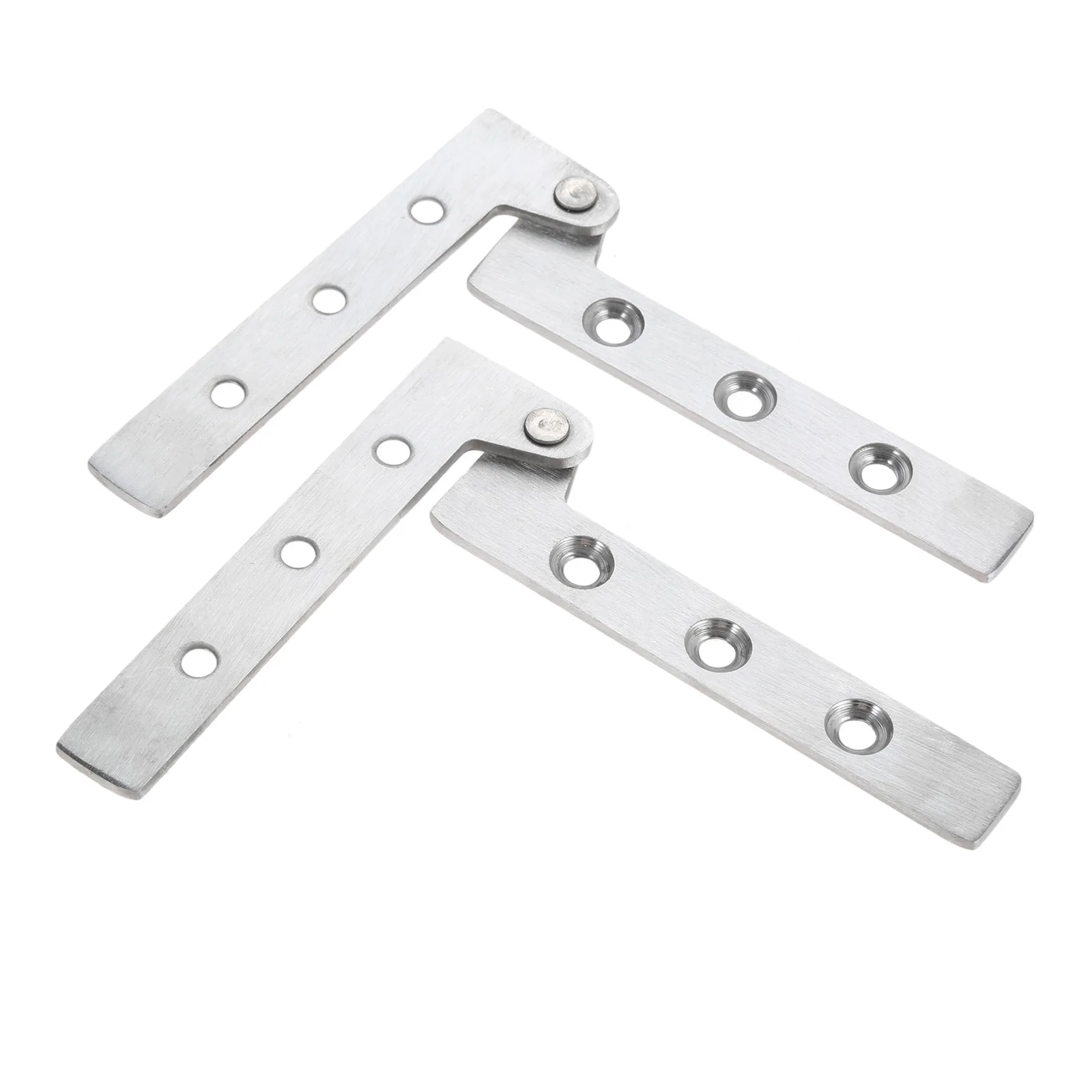 2 sets Stainless steel door shaft hinges Chicken mouth hinge upper lower hinges  Furniture loop for window Cabinets Door large