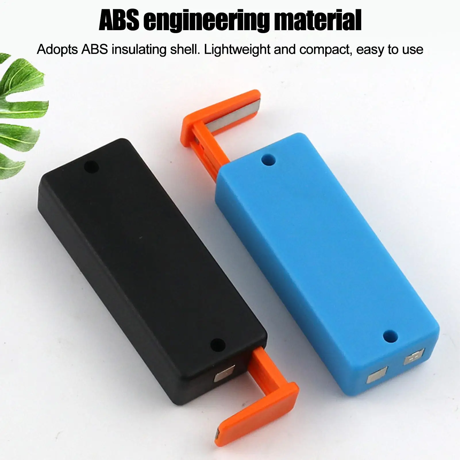 

Portable Digital Battery Tester black and blue can test rechargeable and lithium batteries Button Battery Checker