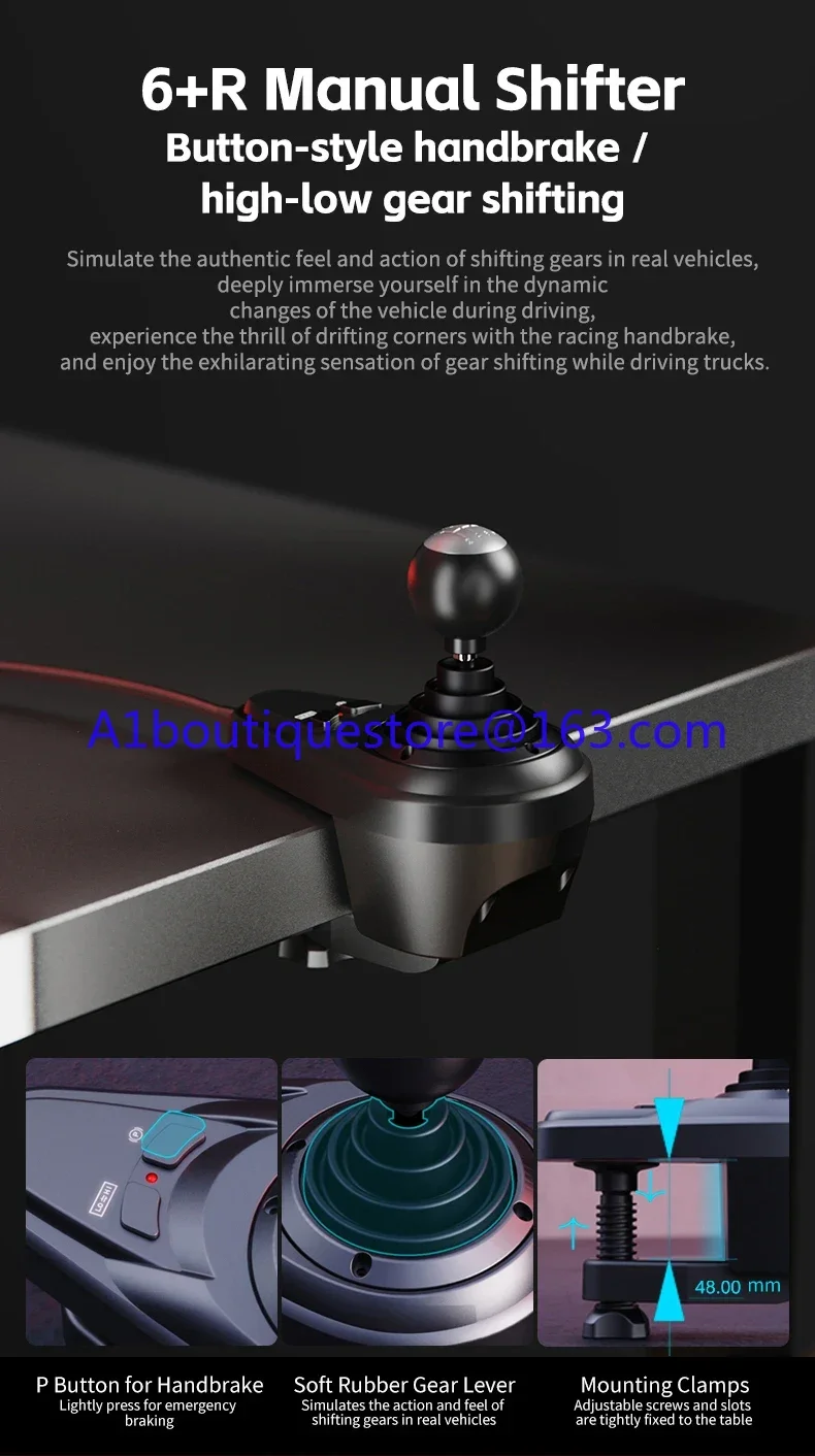 PXN V9 GEN2 900 degree Double Vibration Gaming Racing Steering Wheel with Shifter for PC Games /PS3/PS4/Xbox one & series/Switch