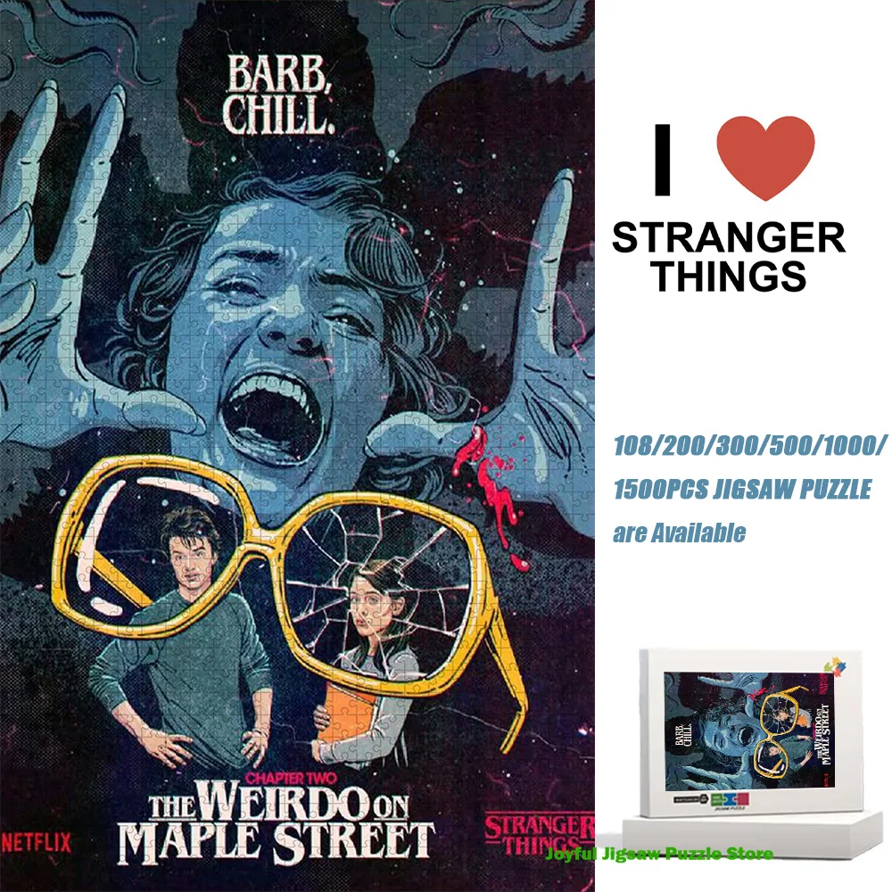 

Пазл «Очень странные дела» для взрослых и подростков, 108/200/300/500/1000/1500 элементов, антистресс-игрушка, подарки для фанатов «Очень странных дел»